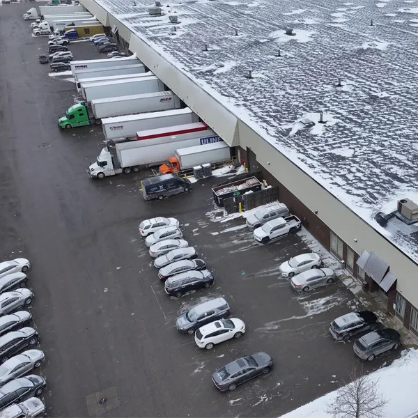 Aerial Drone Photo of Axis Warehouse and Logistics Facility in Bensenville