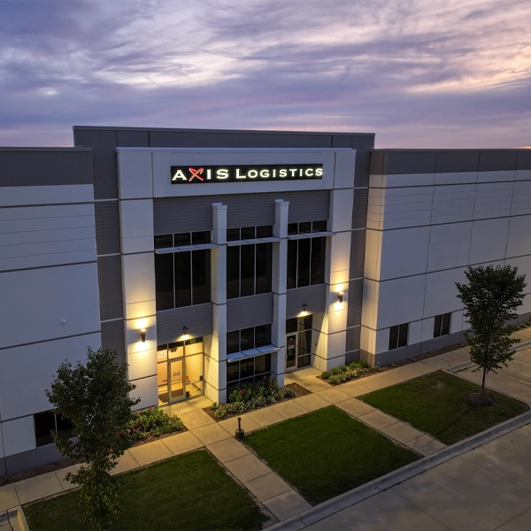 Axis Logistics Facility with Evening Sky in Background