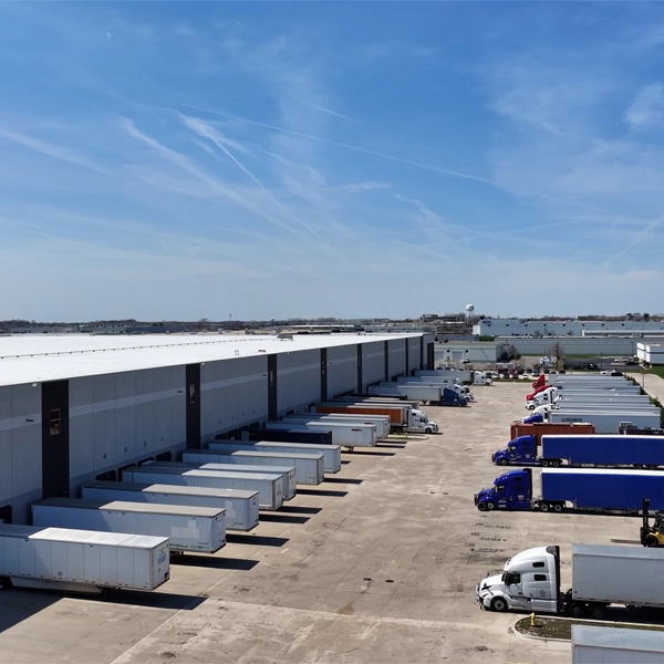 Aerial Drone Photo of Axis Warehouse and Logistics Facility in West Chicago