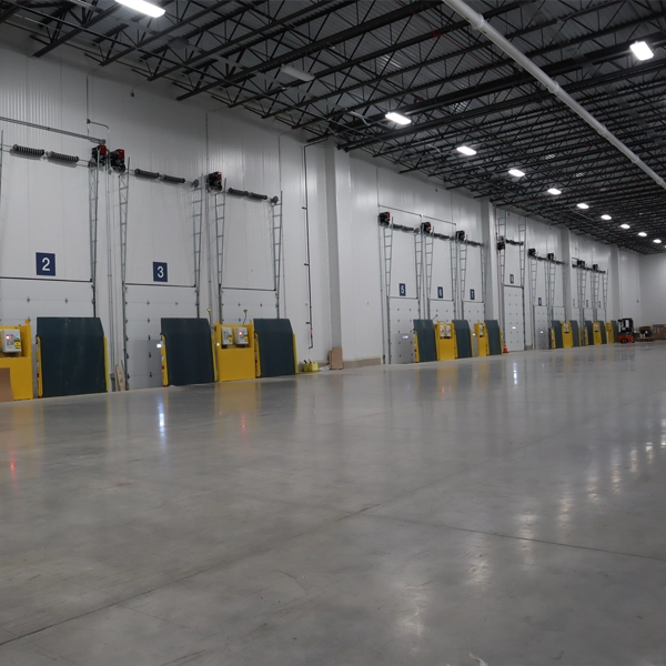 Interior View of Warehouse Dock Doors